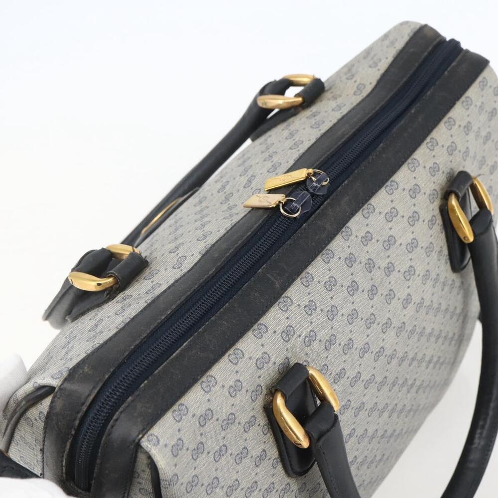 GUCCI Micro GG Supreme Hand Bag PVC Navy Gold 002 58 0033 Auth 151506 - Picture 6 of 16